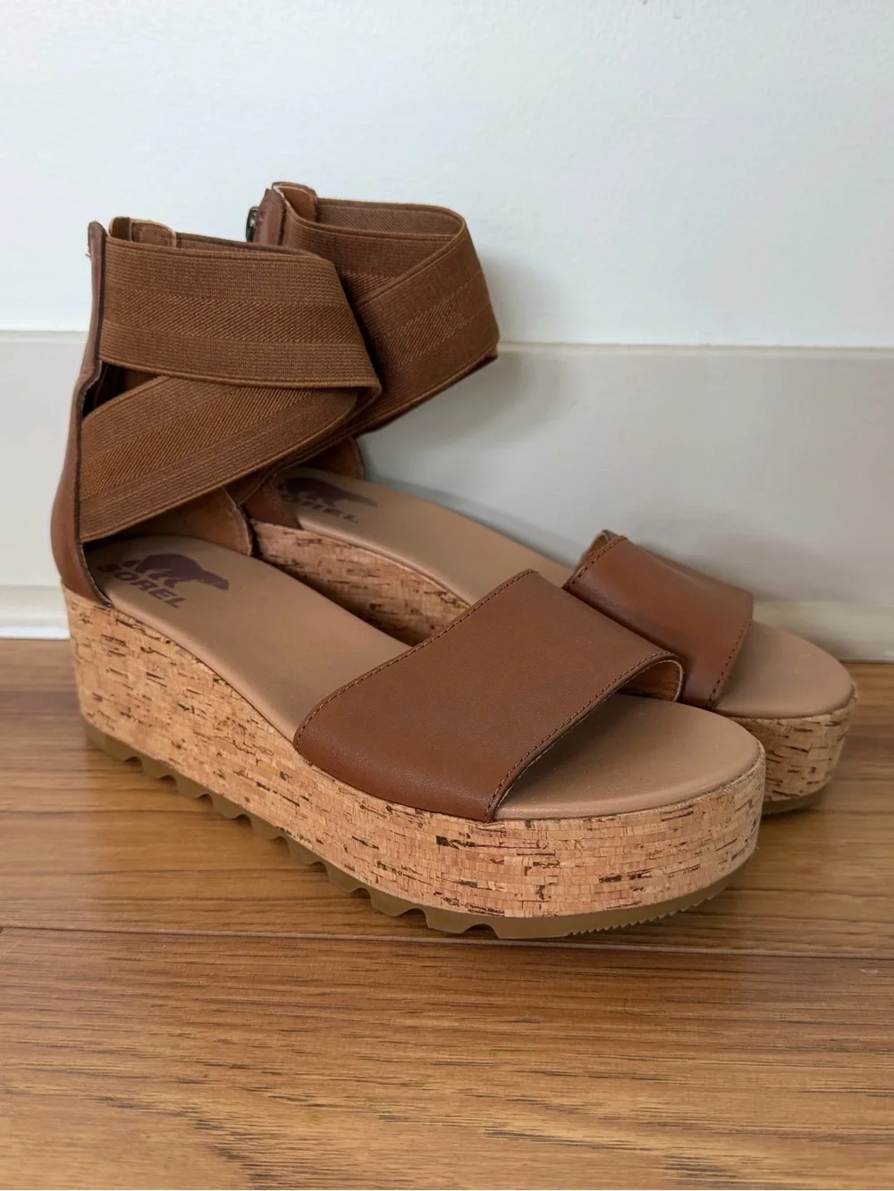 SOREL Women's Cameron Flatform Ankle Strap Sandal - Brown